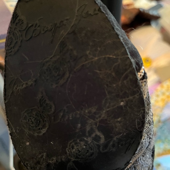 Joan Boyce size 7 black and silver metallic cute very good shape - Picture 9 of 10